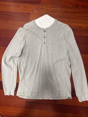 Eddie Bauer Heather Gray Long-Sleeve Henley